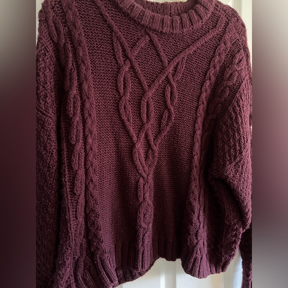 Aerie Chunky Knit Women’s Sweater Purple Size Small - Picture 3 of 6